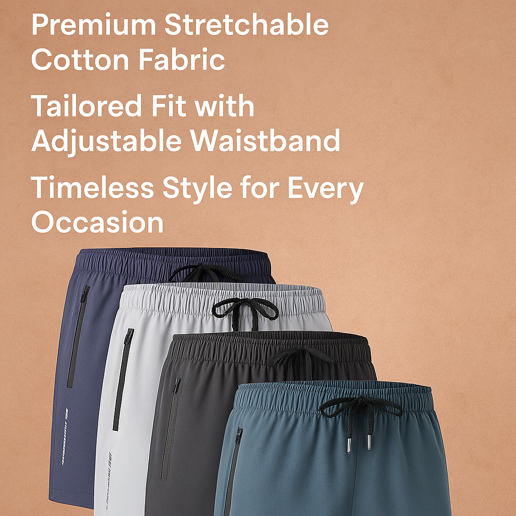 🔥 BUY 1 GET 3 FREE 🔥 Men's Stretchable Cotton Shorts (₹225 piece)